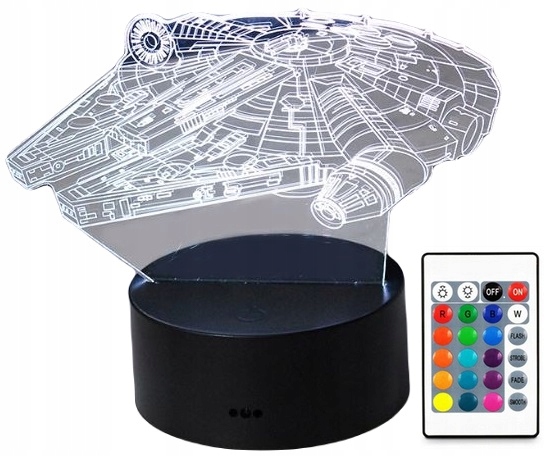 

Lampa 3D Led Star Wars Millennium Falcon Lamp Nocn