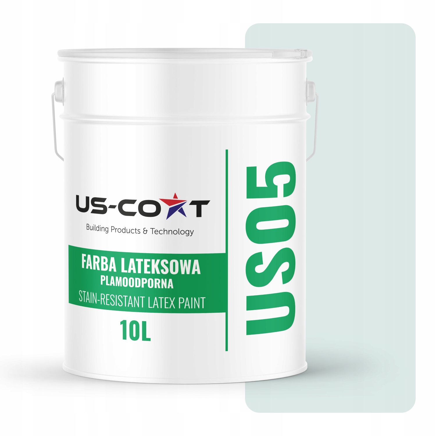 Latexová Odolná Farba Biela Zlomená Do Tyrkysového H1576 10L Mat