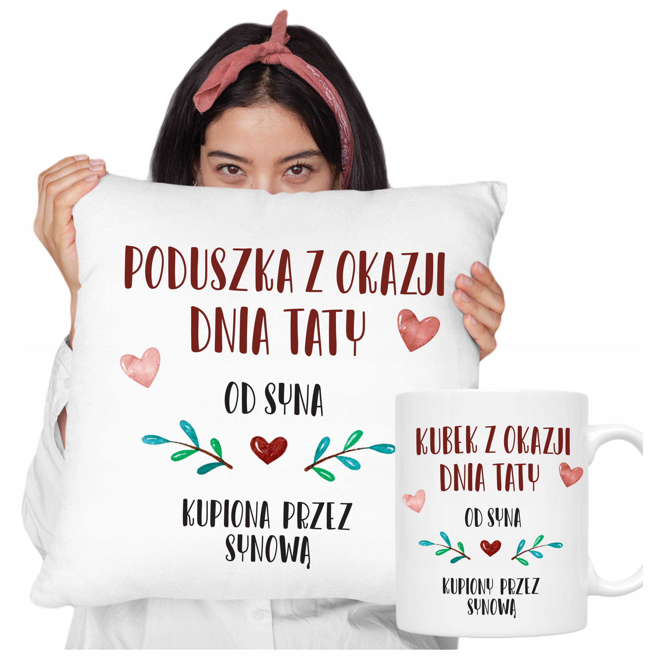 Kubek Poduszka Taty zestaw prezentowy Dzień Taty Ojca od Syna kupiony przez