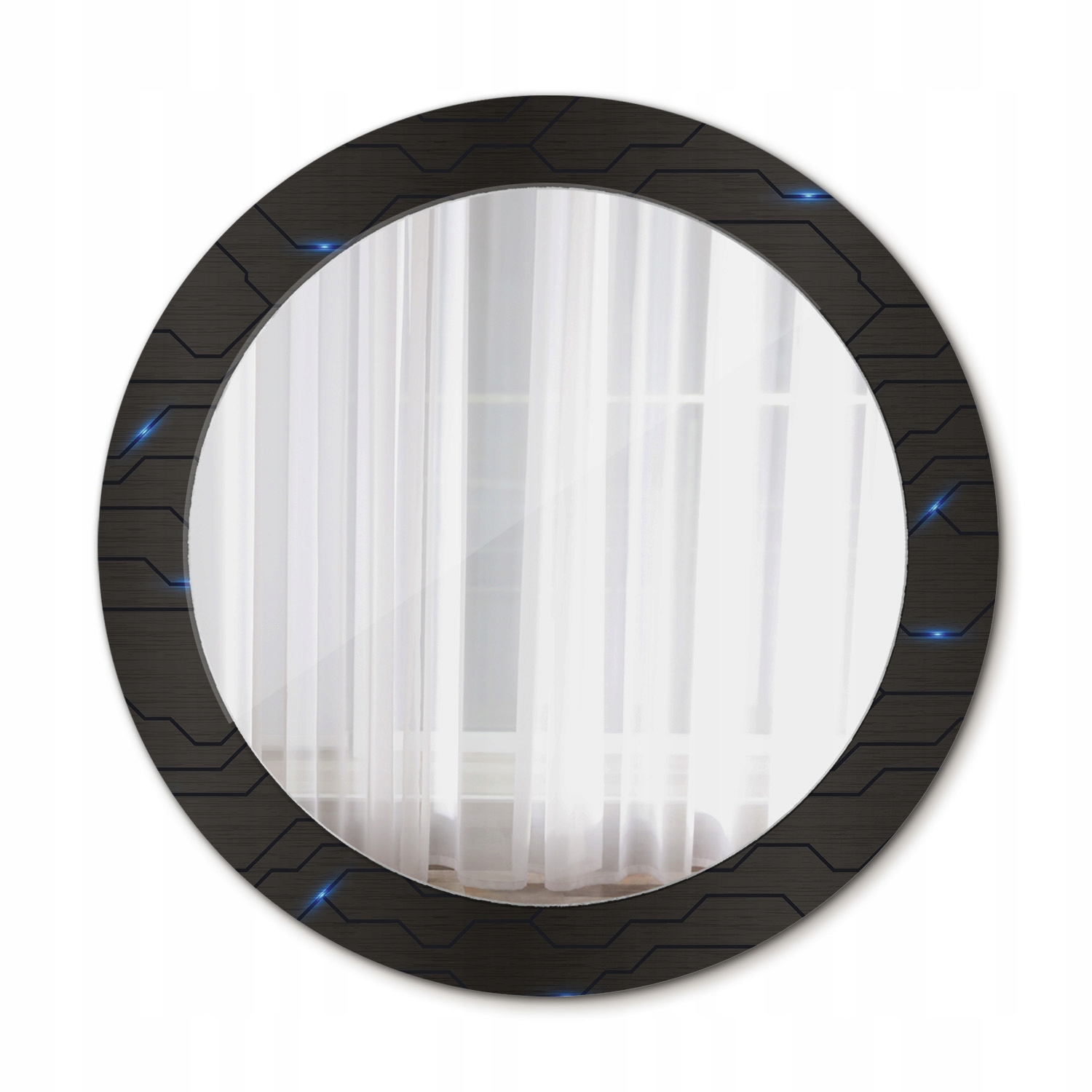 Okrúhle zrkadlo Futuristická abstrakcia 70 cm