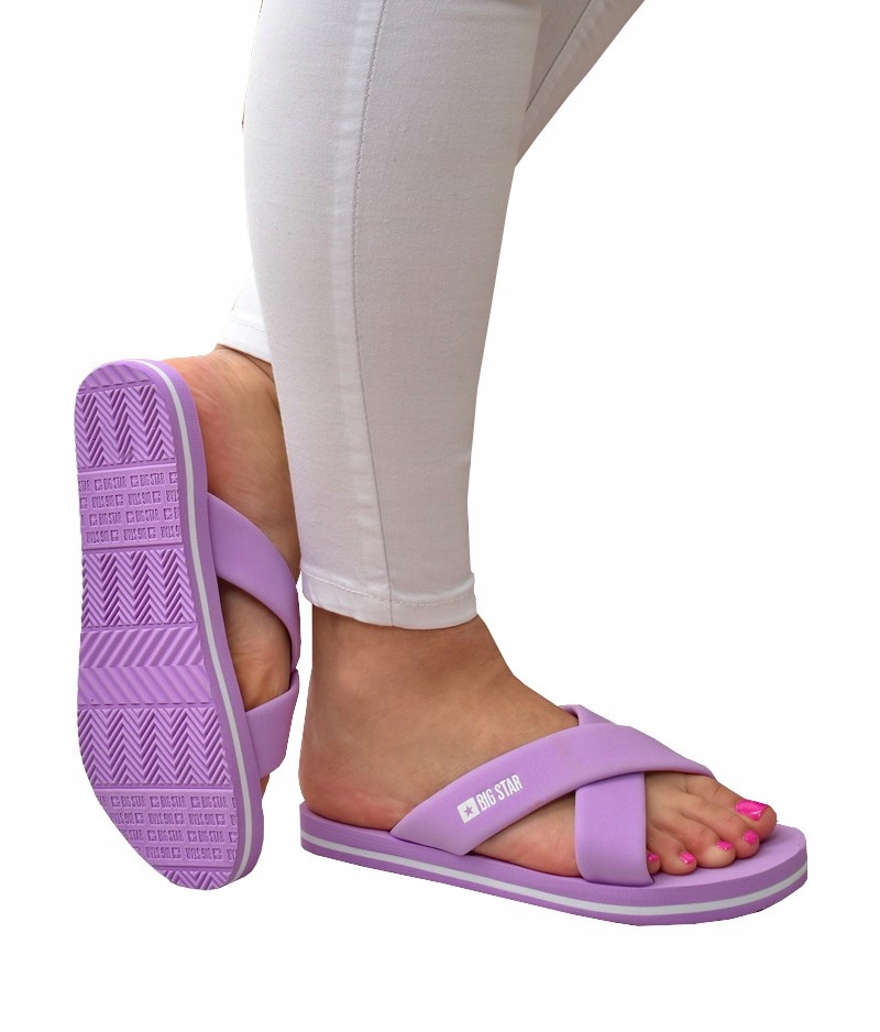 

Klapki damskie Big Star JJ274A340 Fioletowe 39