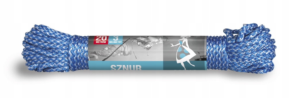 

Sznur Do Wieszania Prania Sznurek Pleciony 3MM 20M