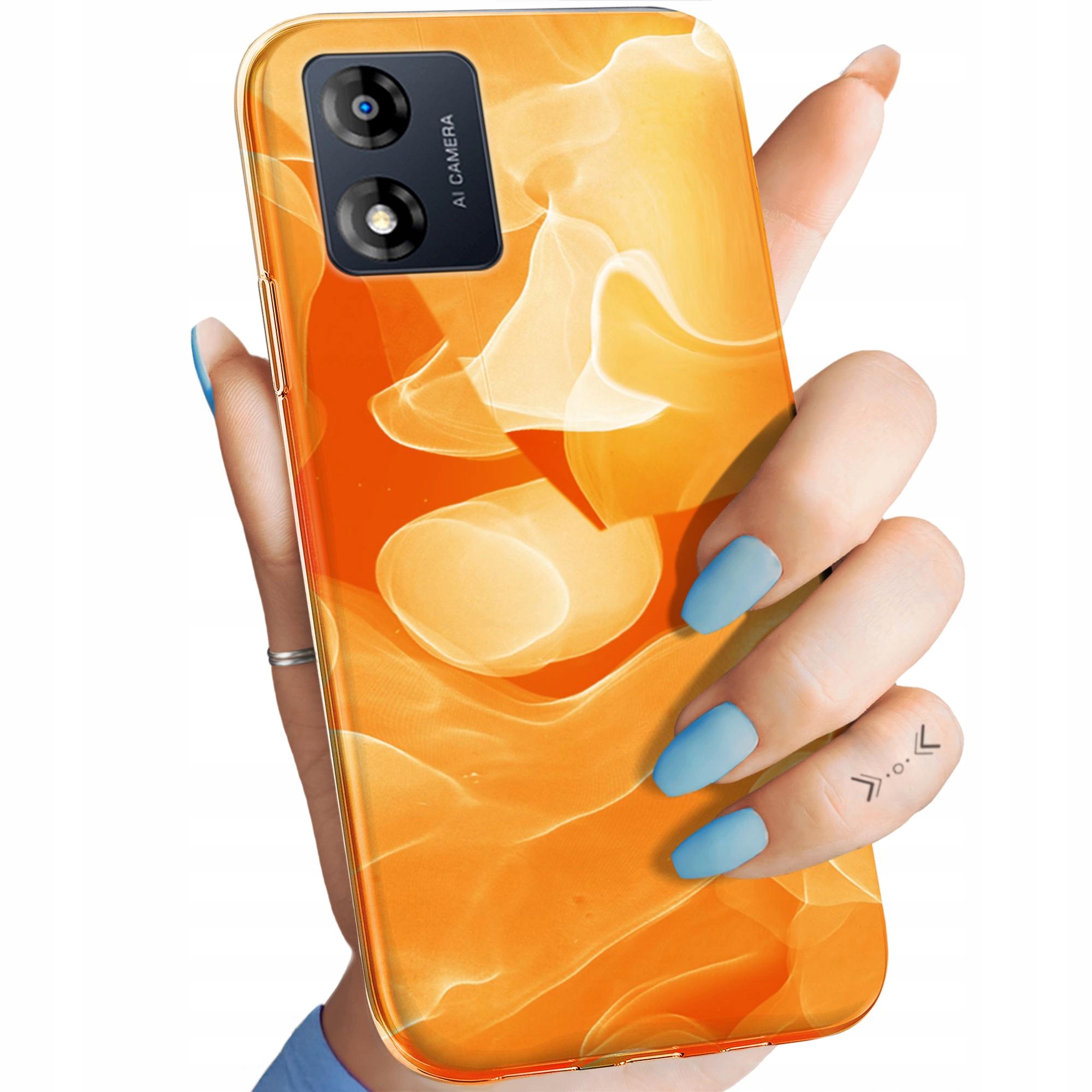 Etui Do Motorola Moto E13 Pomarańczowe Pomarańcze Orange Obudowa Case