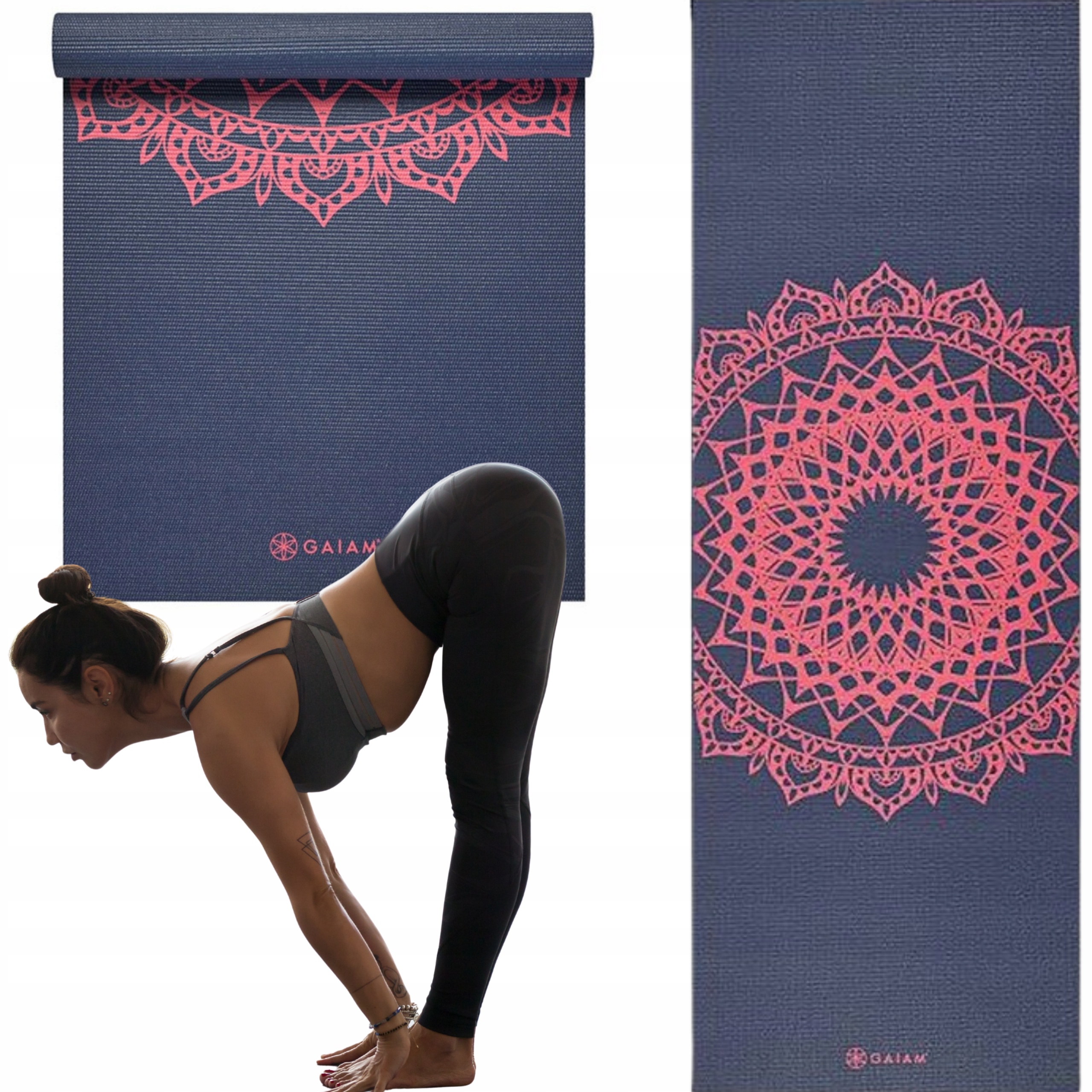 Mata do ćwiczeń jogi Gaiam Pink Marrakesh 4 mm Antypoślizgowa, Lekka