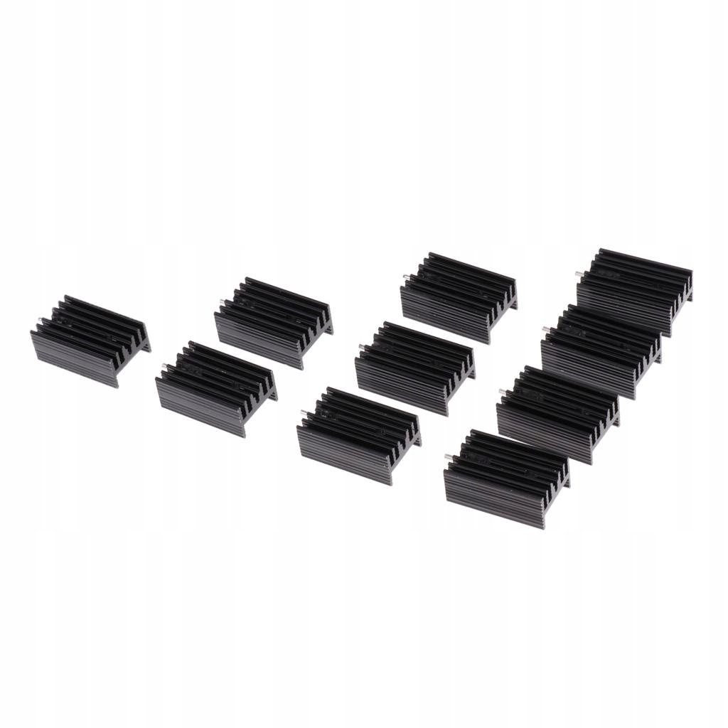 zr-10 Pcs Small Aluminium for TO Mosfet Wysokość 2 mm