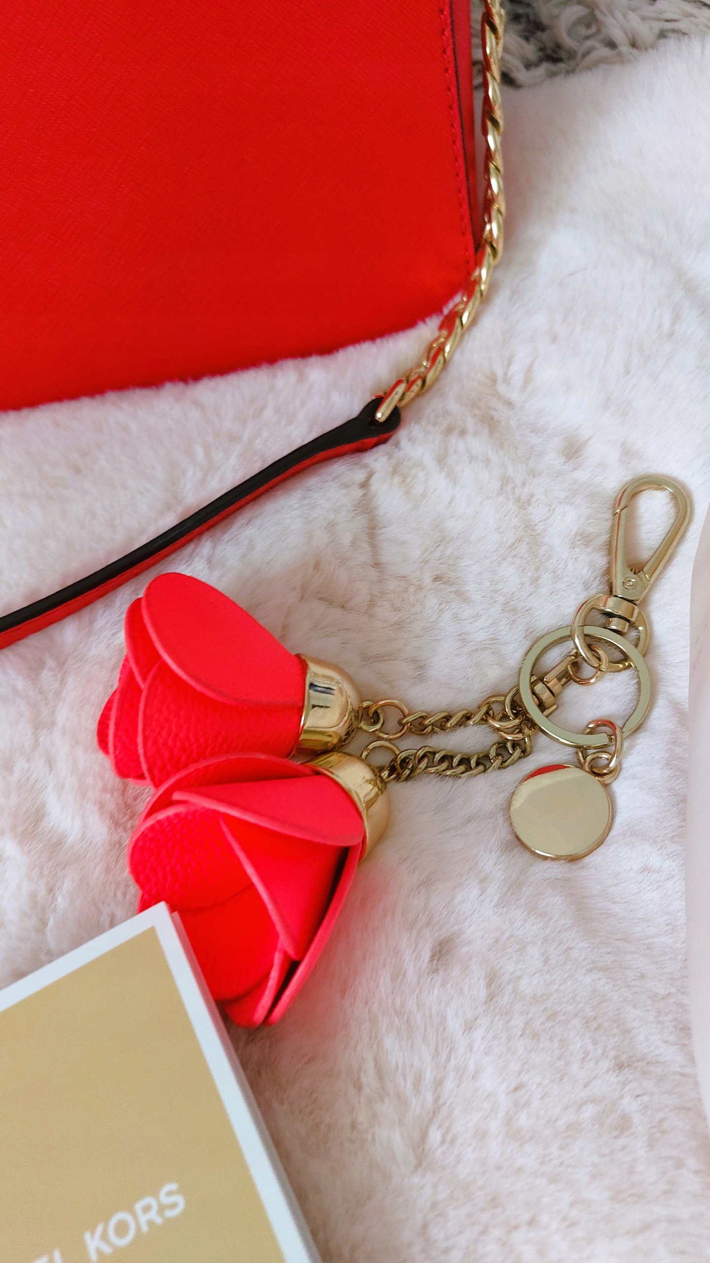 TORBA LISTONOSZKA MICHAEL KORS CROSSBODY JET SET TRAVEL MANDARIN Kolor czerwony