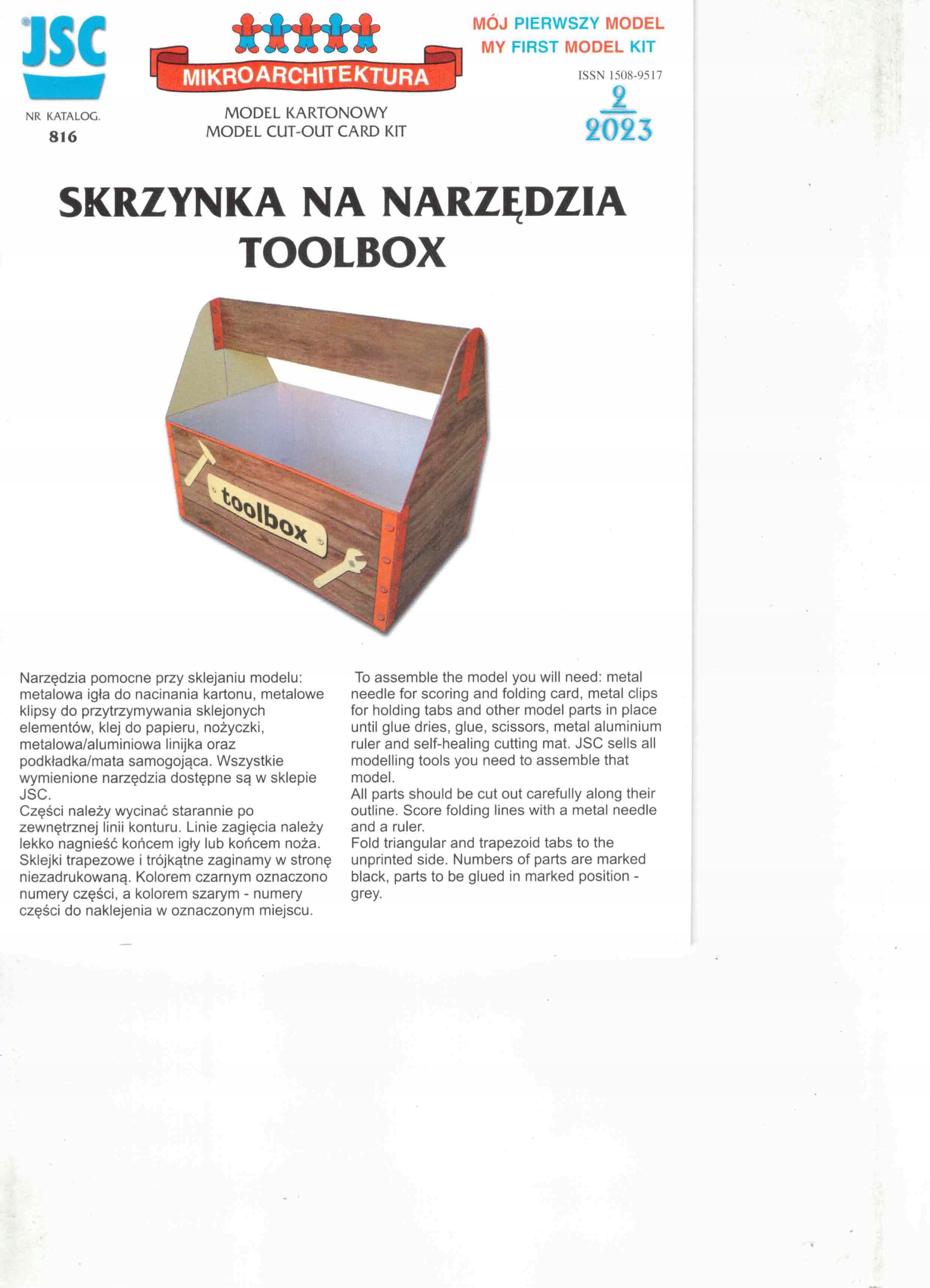 Jsc 816 Skrzynka Na Narzędzia Model Dla Początkujących