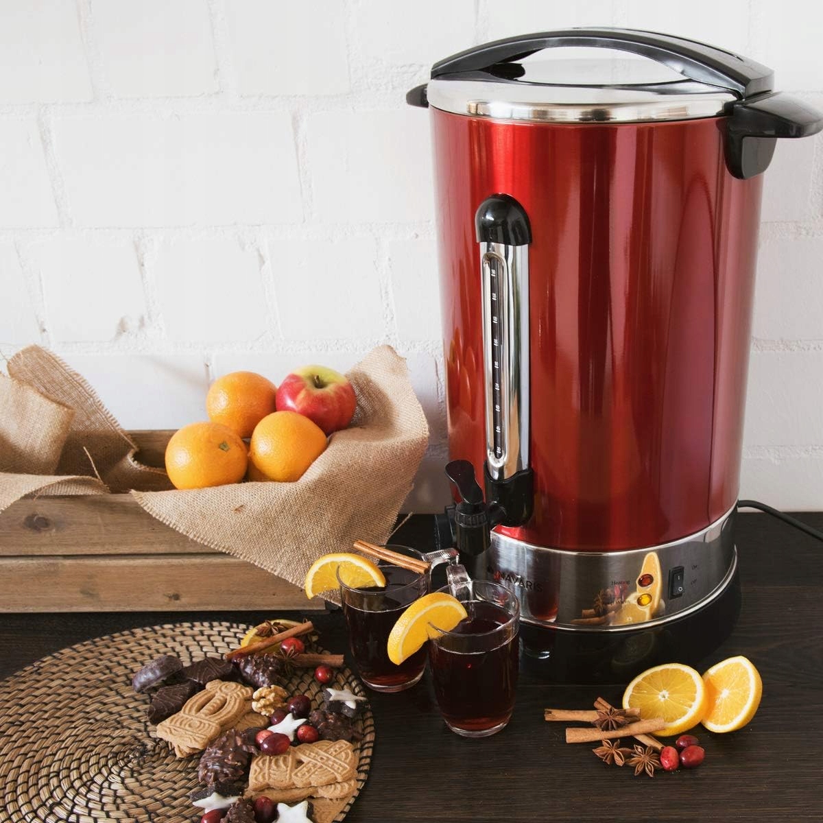 WARNIK GARNEK PODGRZEWACZ DO WODY GRZANEGO WINA ELEKTRYCZNY 6,8L NAVARIS Pojemność 6.8 l