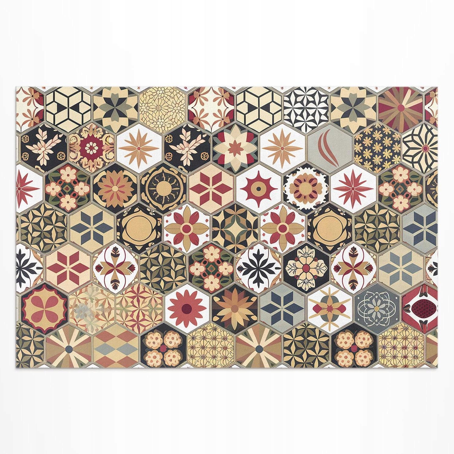 Štýlový vinylový koberec s potlačou Dekoratívna vintage mozaika 180 x 120 cm