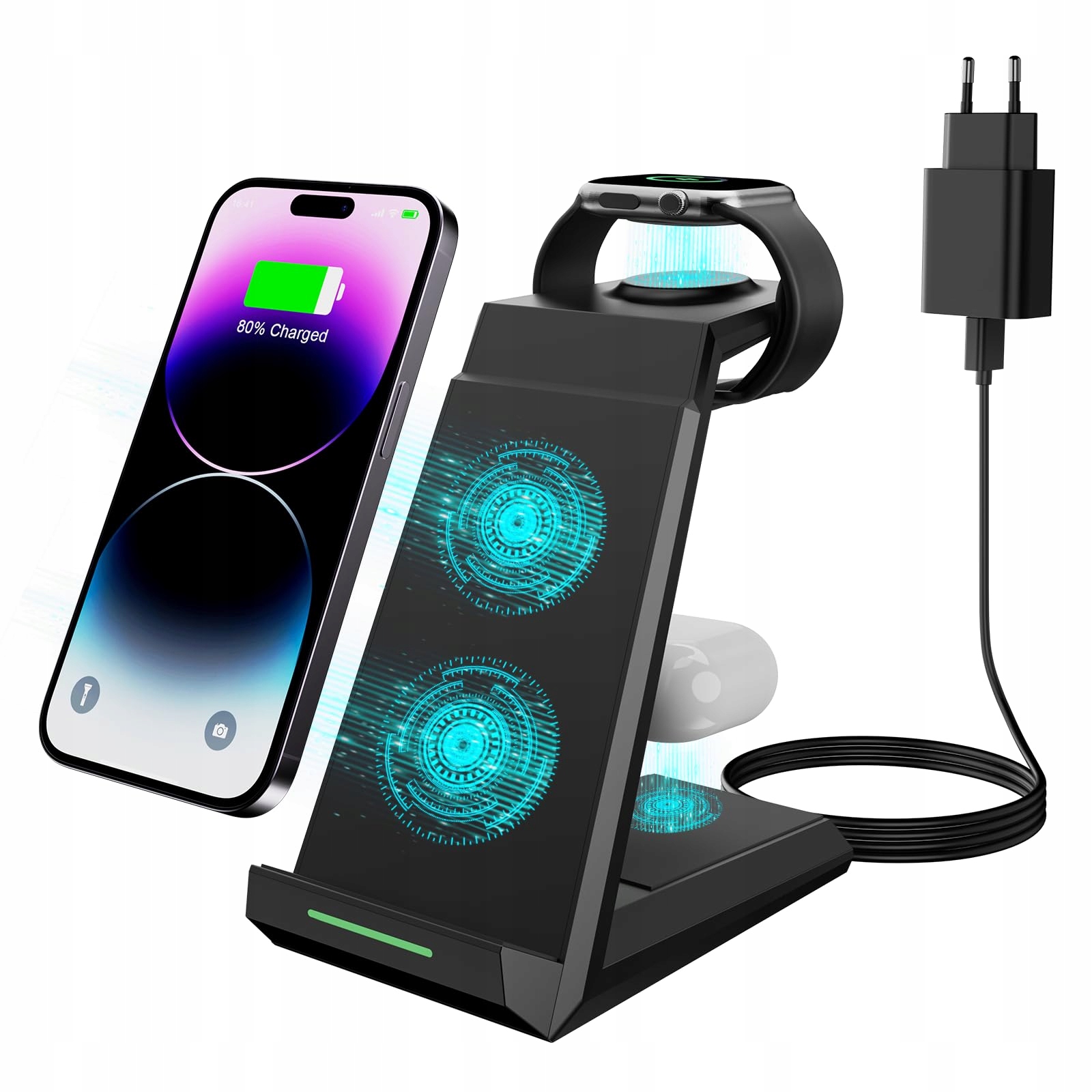 MAGSAFE Stacja Ładowania 3w1 Bezprzewodowa Do iPhone Apple Watch AirPods