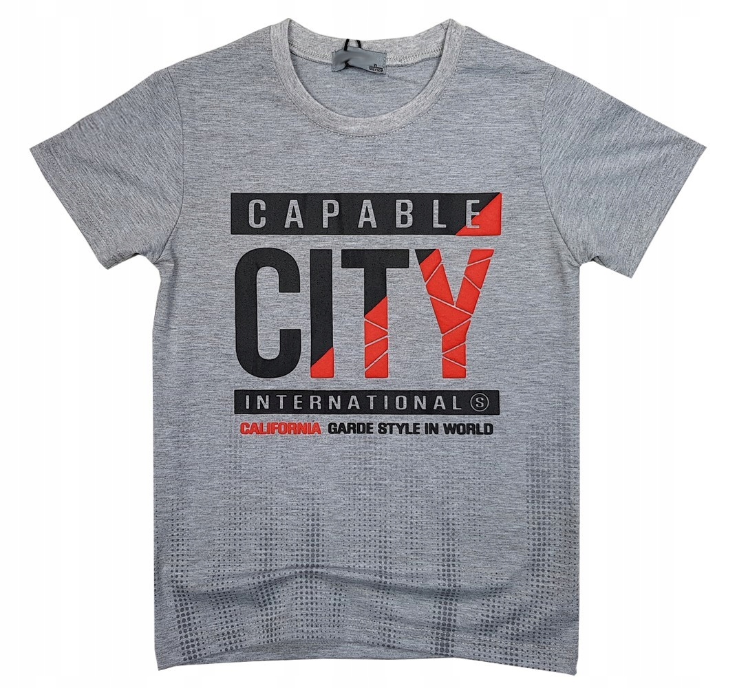 

T-shirt koszukla City Style r 14 - 158/164 Grey