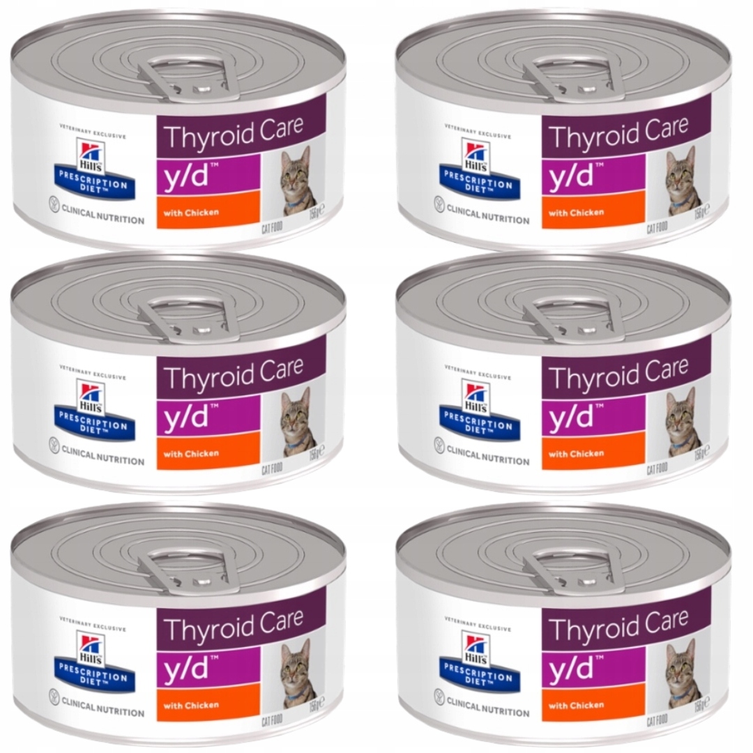Levně Hill's Pd Feline Thyroid Care Y/d 6x156g Set