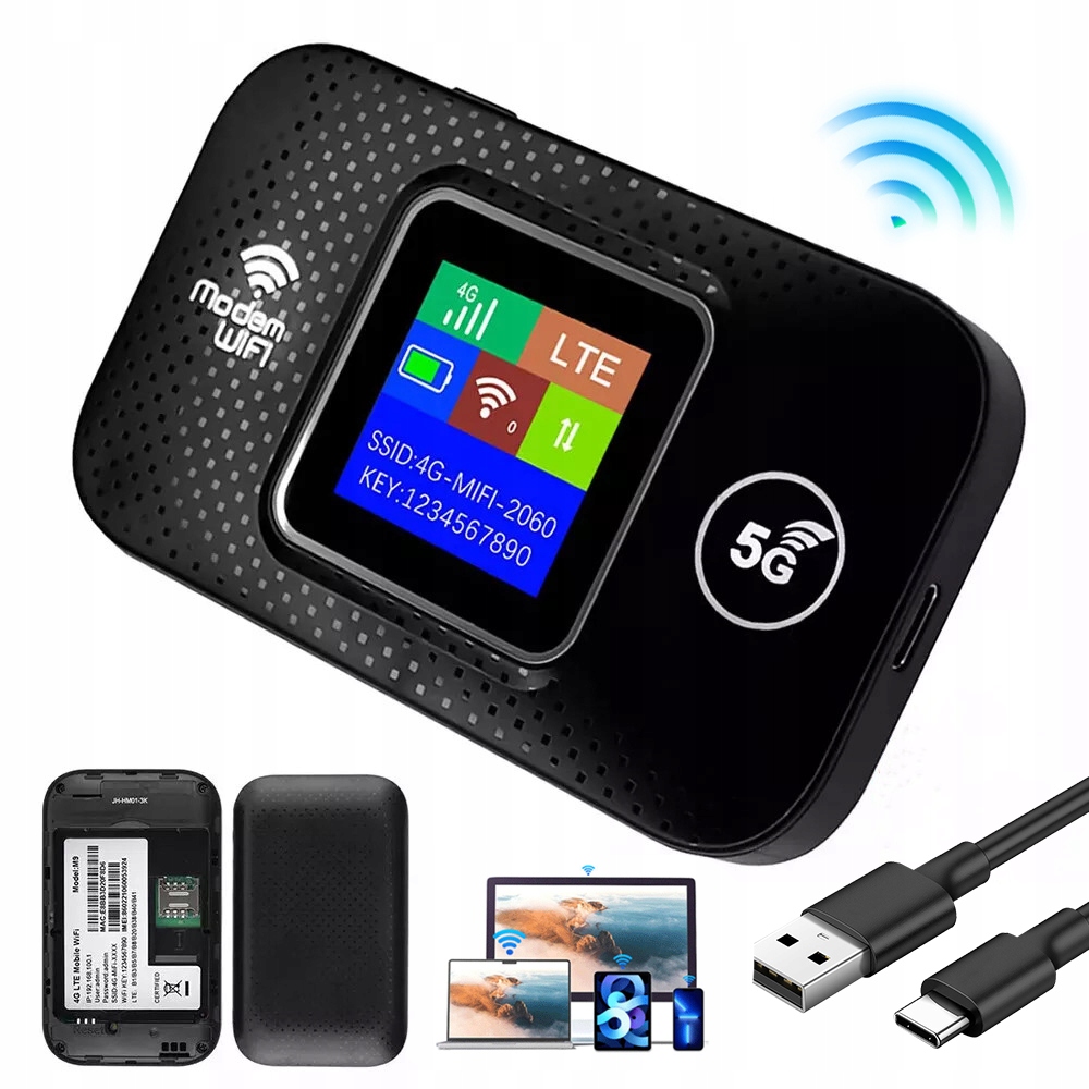 Przenośny Mobilny Router Wifi 4G Lte 150MBPS Type-c Plug And Play