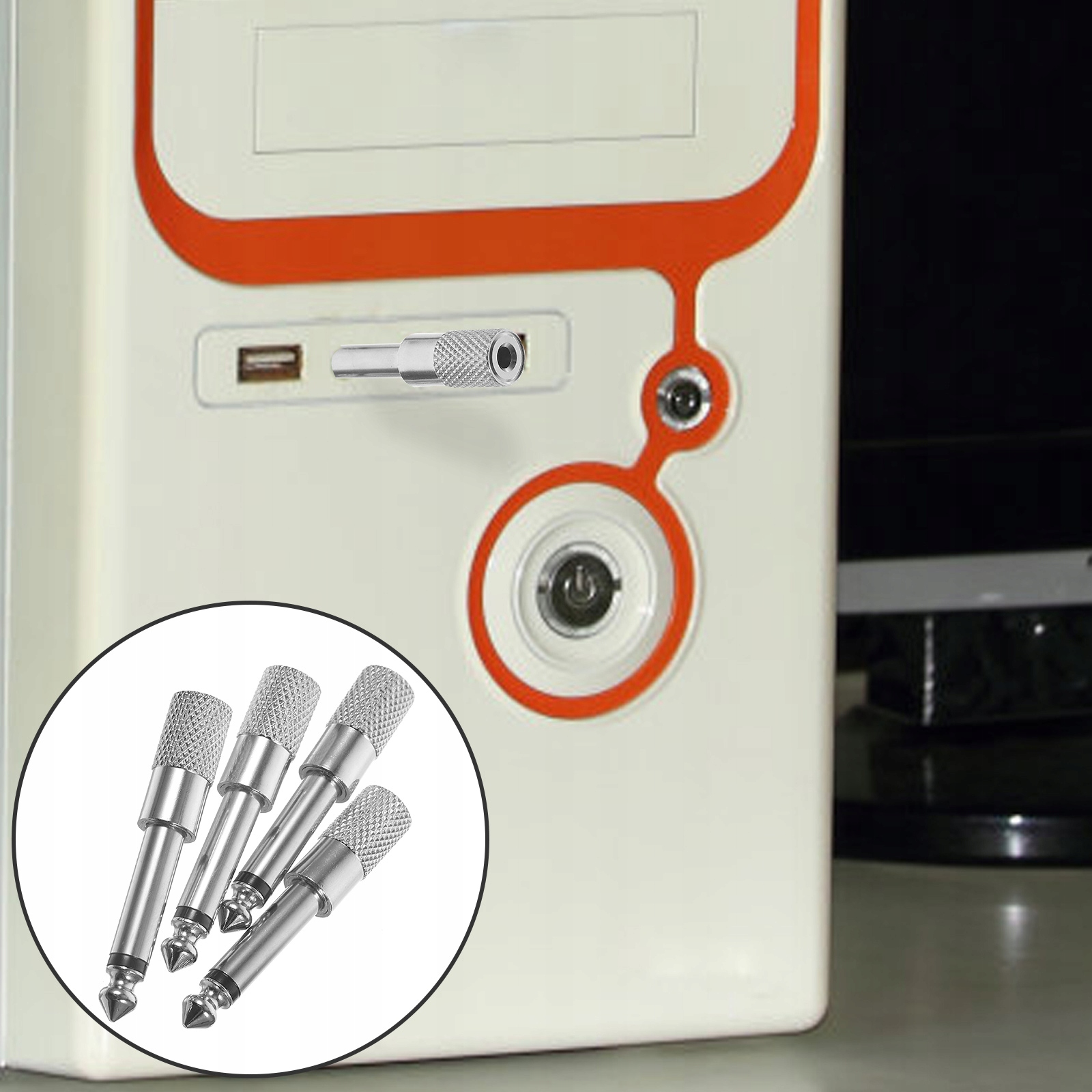 4 szt. Adapter gniazda słuchawkowego Adaptery audio stereo Marka bez marki