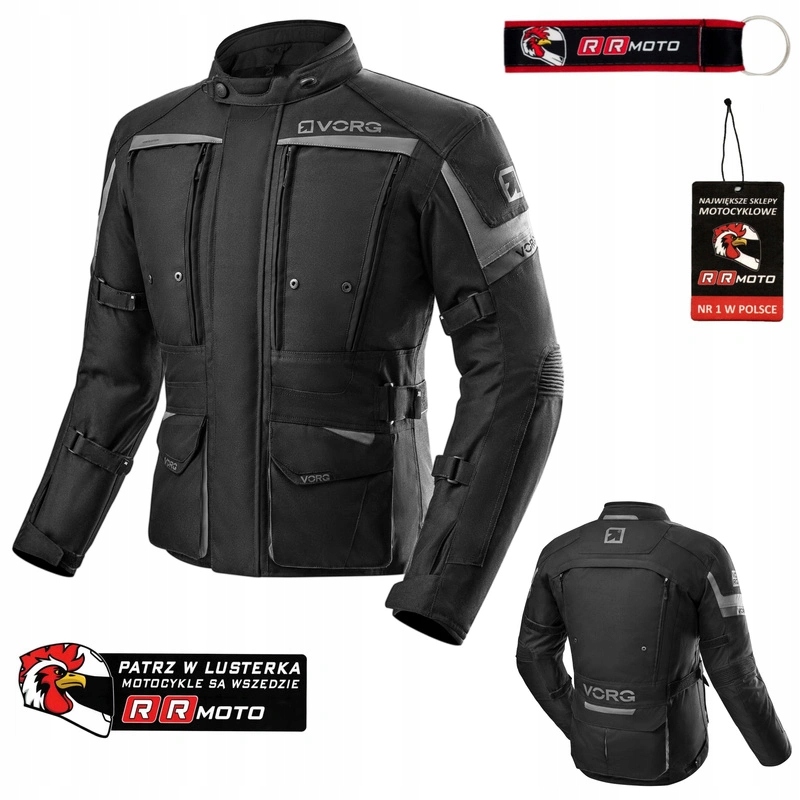 Pánska motocyklová bunda s chráničmi Vorg Cumulus Black čierna Darčeky