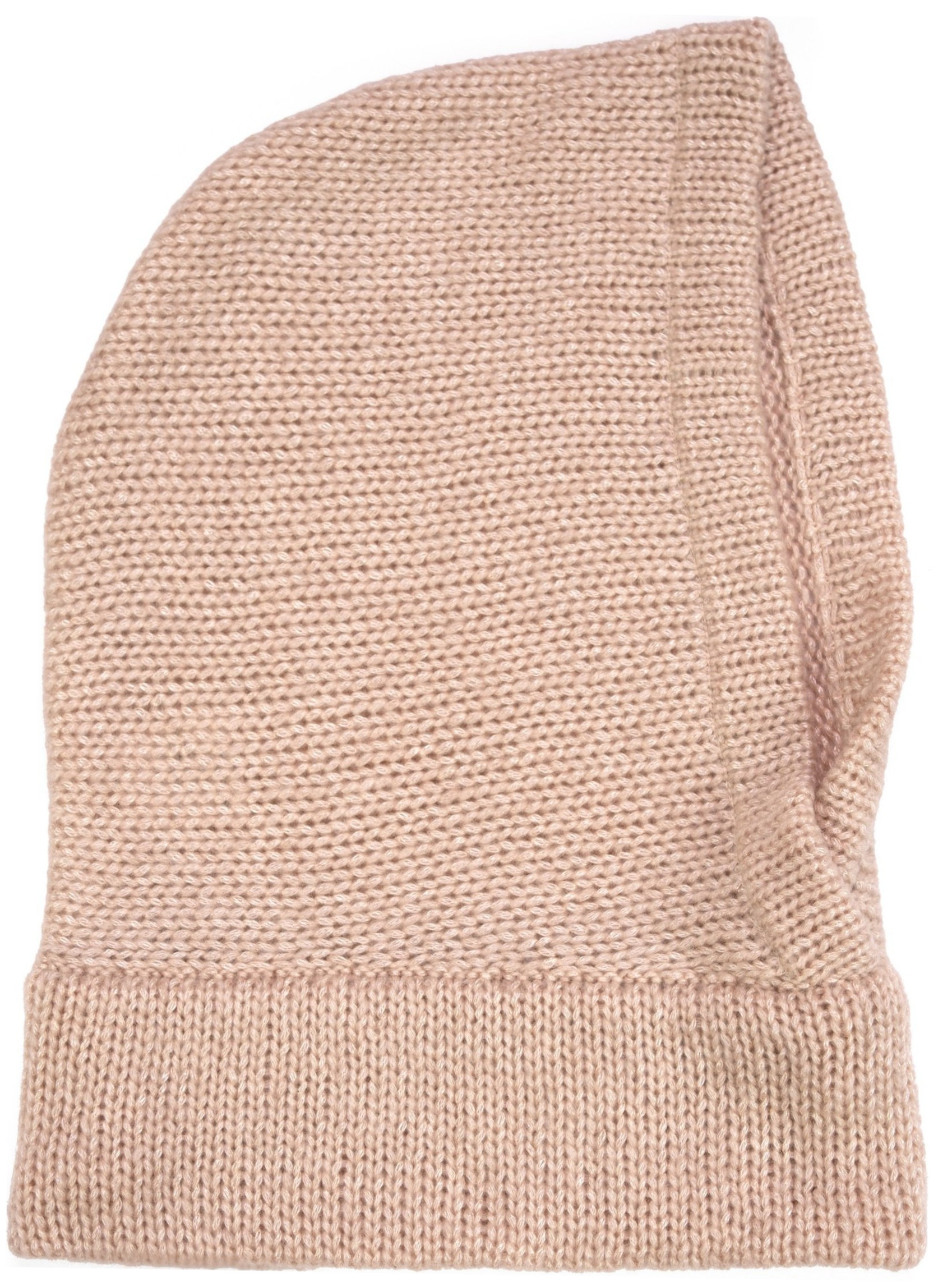 Dámská čepice Balaclava Kopica – kapuce místo čepice, polský merino Světle růžová