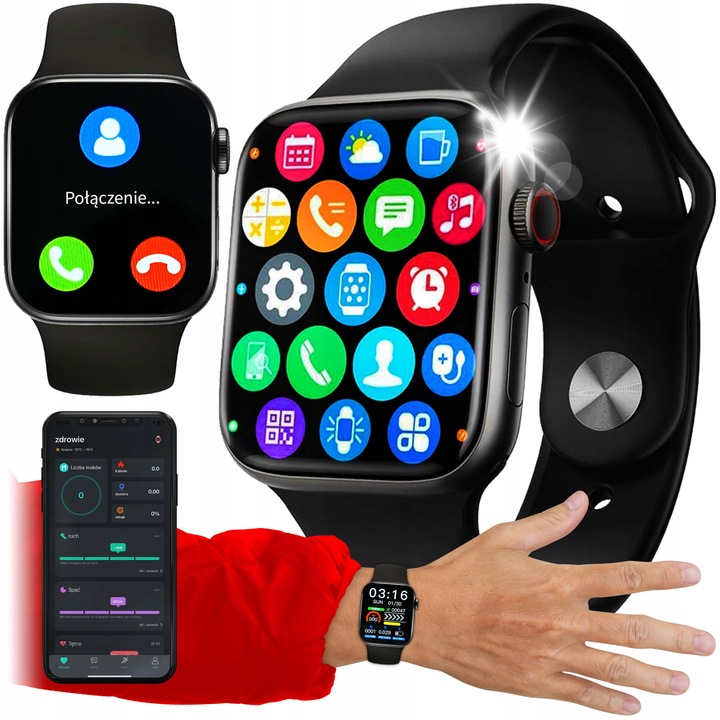 Zegarek Smart Watch Smartwatch Sport Rozmowy Połączenia Smart Ekg IP67