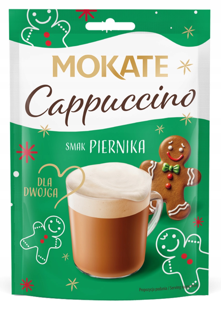 Levně 17 x Lahodná Káva Cappuccino s perníkem Vánoční nadýchaná pěna 40 g Mokate