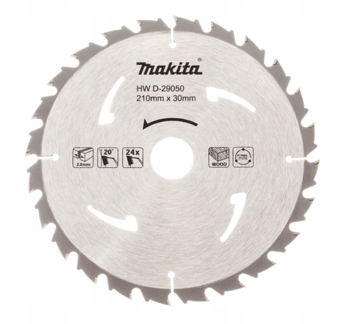 

Makita D-29050 Piła Tarcza Do Drewna 210x30mm 24z
