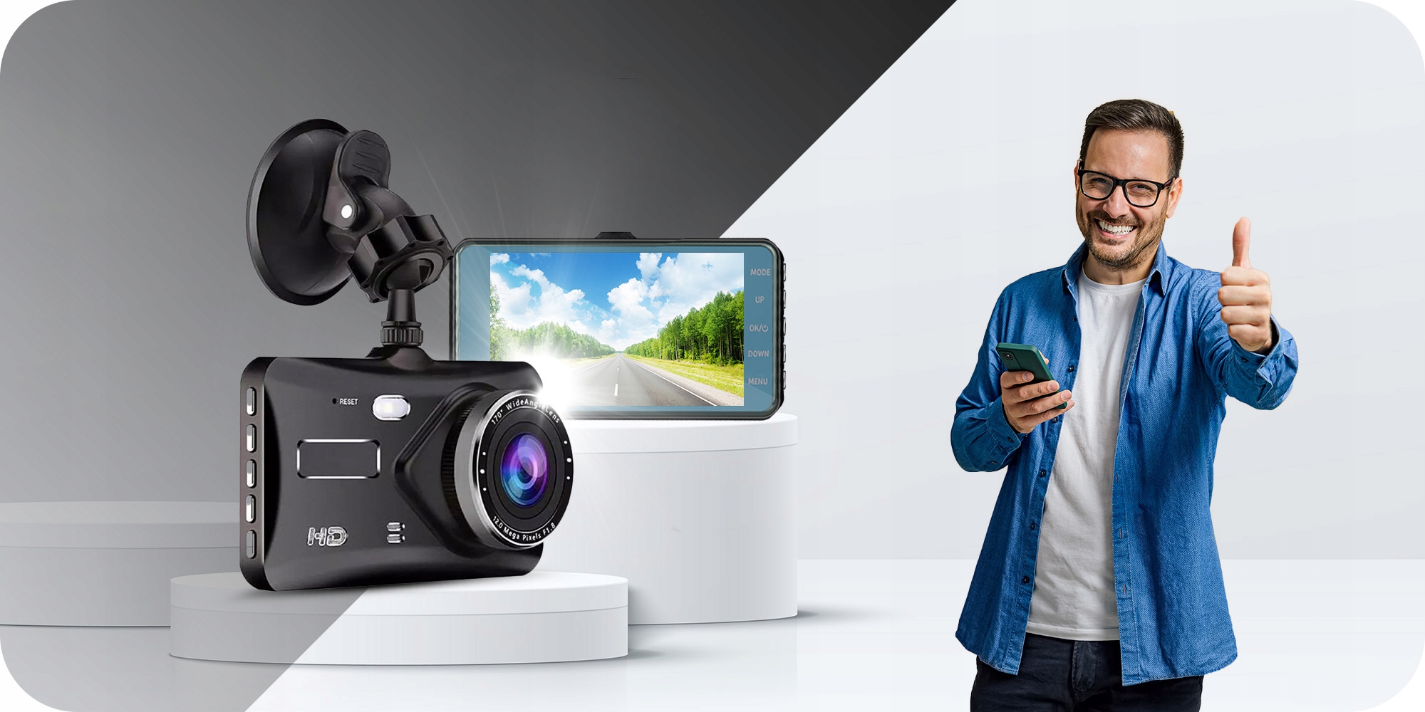 KAMERA SAMOCHODOWA REJESTRATOR COFANIA + Karta 32GB + DOTYK + POLSKIE MENU Kod producenta REJESTRATOR SAMOCHODOWY Karta 32GB PL MENU