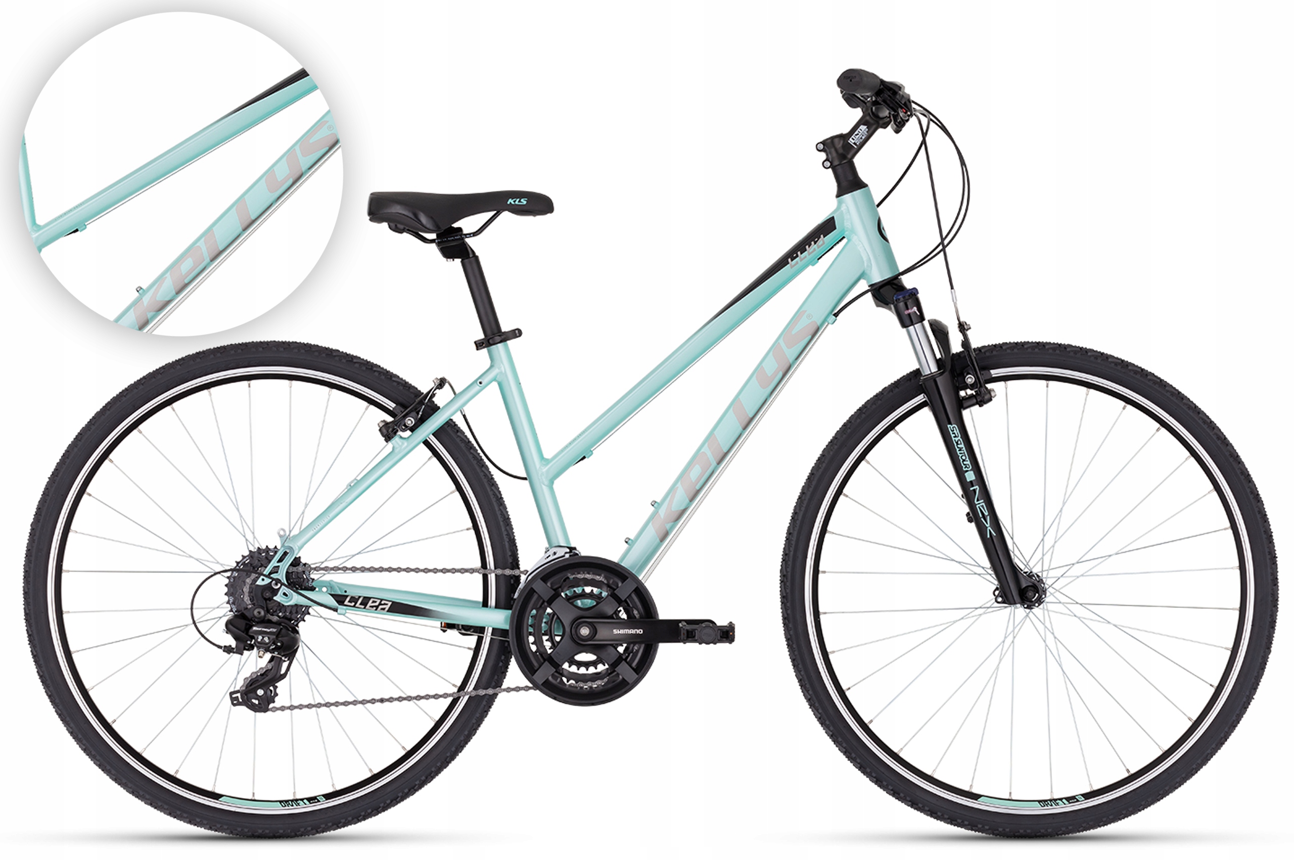 Rower 28" Crossowy Kellys Clea 30 rama M 48 cm Minty Green miętowy zie