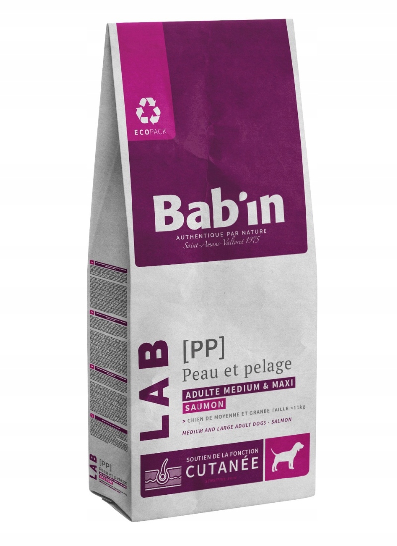 Bab'in Lab Skin &amp; Coat Medium/Maxi – kůže a srst pro psy 12 kg