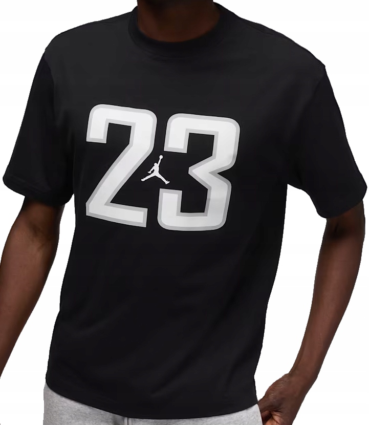 Koszulka Męska Jordan Jumpman 23 T-shirt Bawełna Nike Air Czarna Rozmiar L