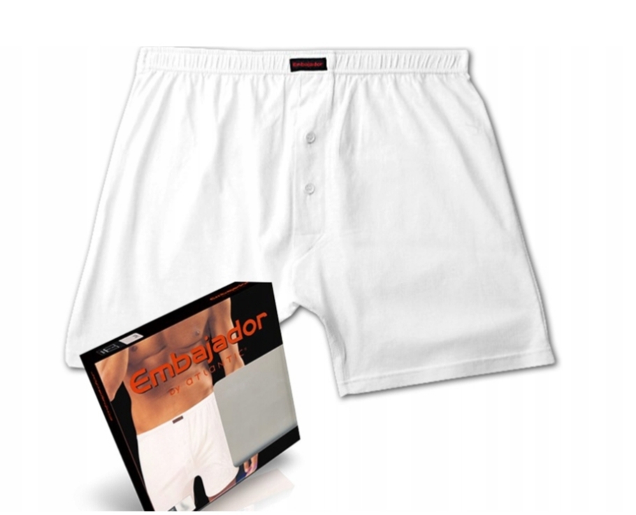 

Bokserki męskie Atlantic ECB-002 *XXL* białe luźne