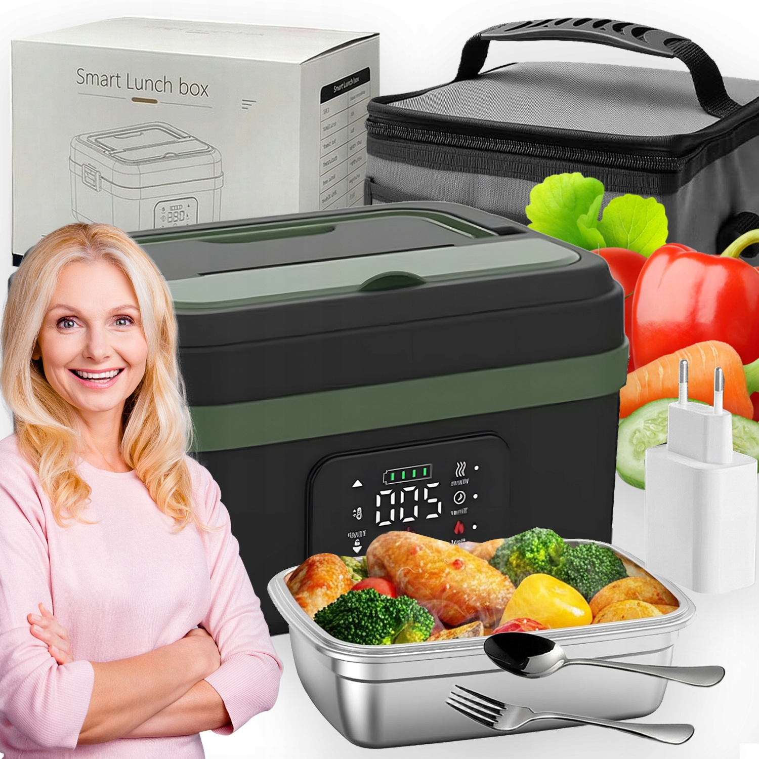 Elektrický Obědový Box Ohřívač 60W Fast Heating 160Ah Dojezdová Cesta