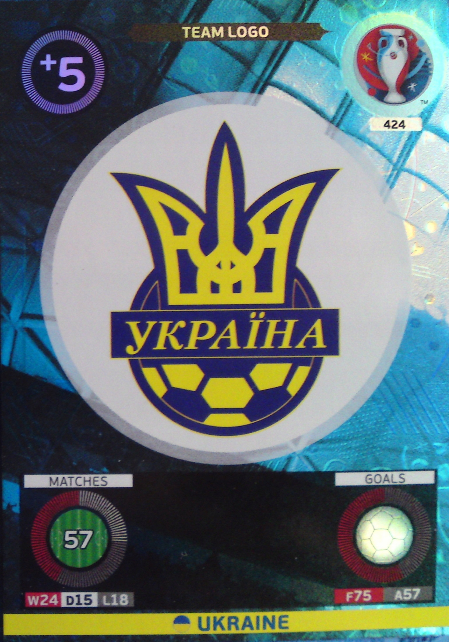 Panini Euro 2016 Team Logo Ukraina 424