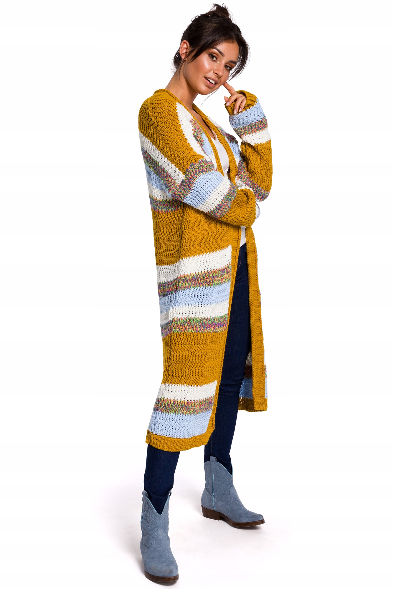 

Be Knit BK036 Kardigan Wielokolo (L/XL) Musztarda