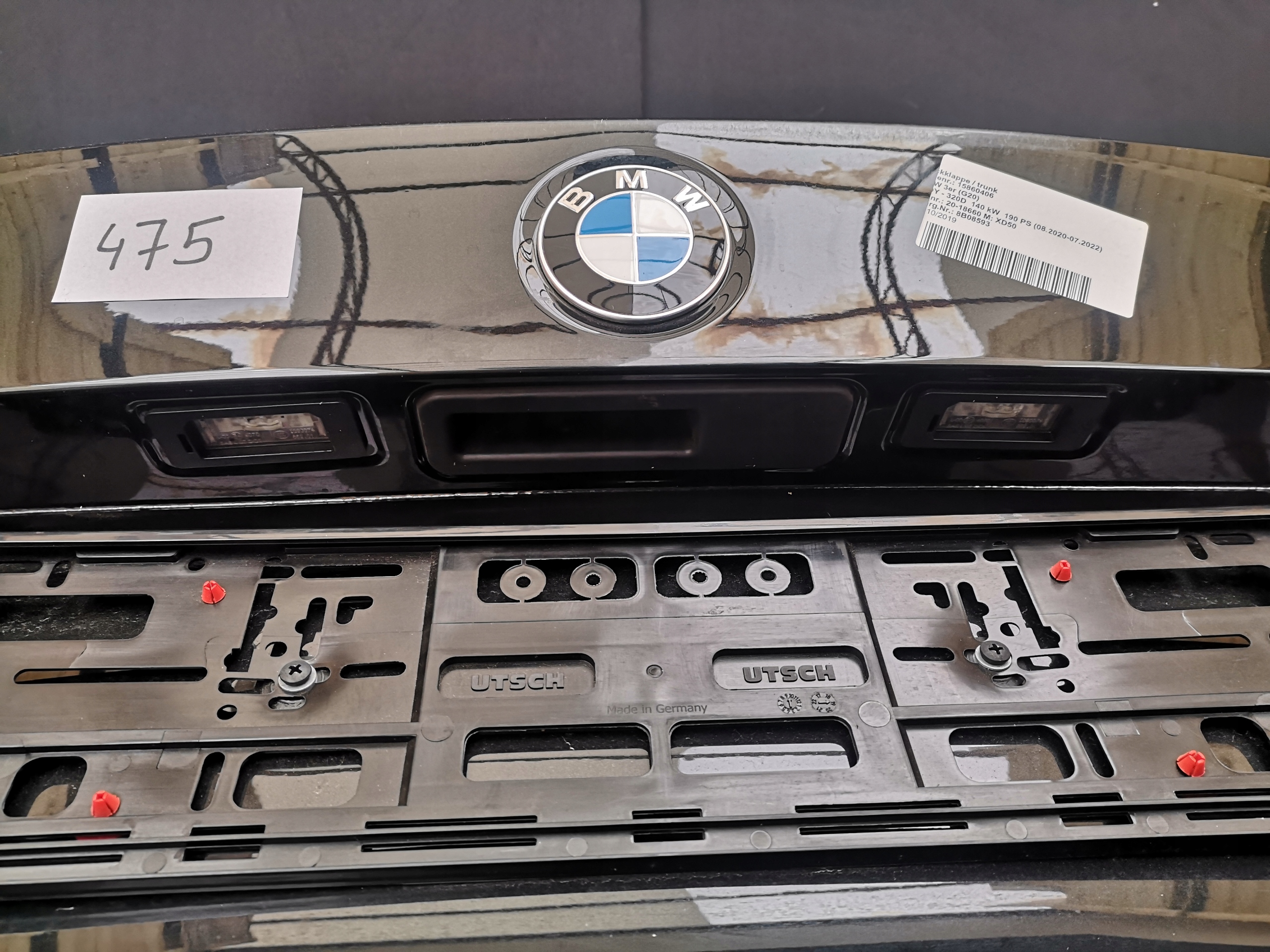 KLAPA TYŁ BMW G20 KOLOR 475 BLACK SAPPHIRE Typ samochodu Samochody osobowe