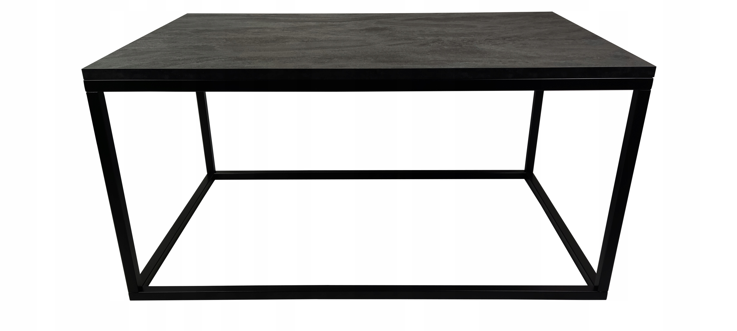 Kávový stolek loft kovový černý Beton 90x55