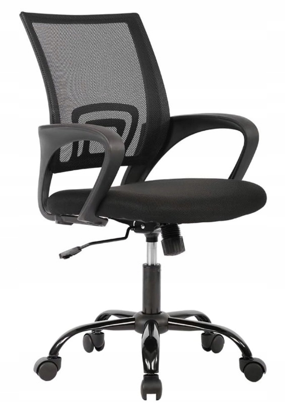 Kancelářská otočná židle ergonomická ze síťoviny a tkaniny, pohodlná a stabilní