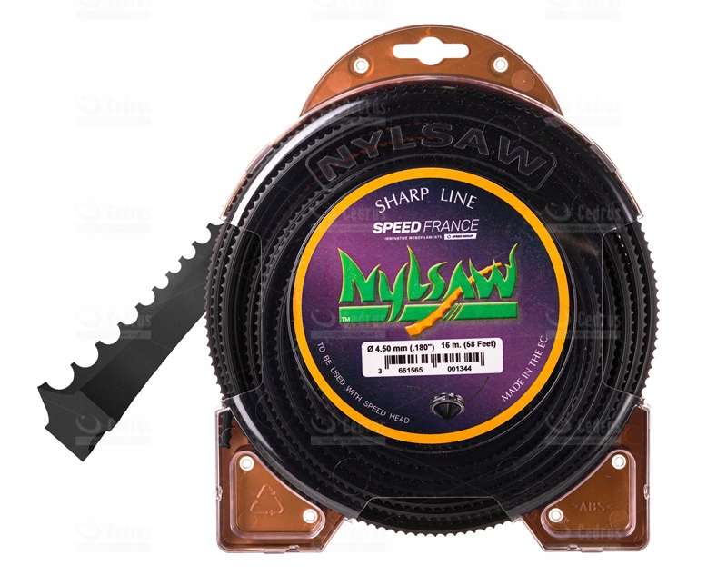 

Mocna Żyłka tnąca 4,5 mm 16 m Nylsaw czarna Zęby