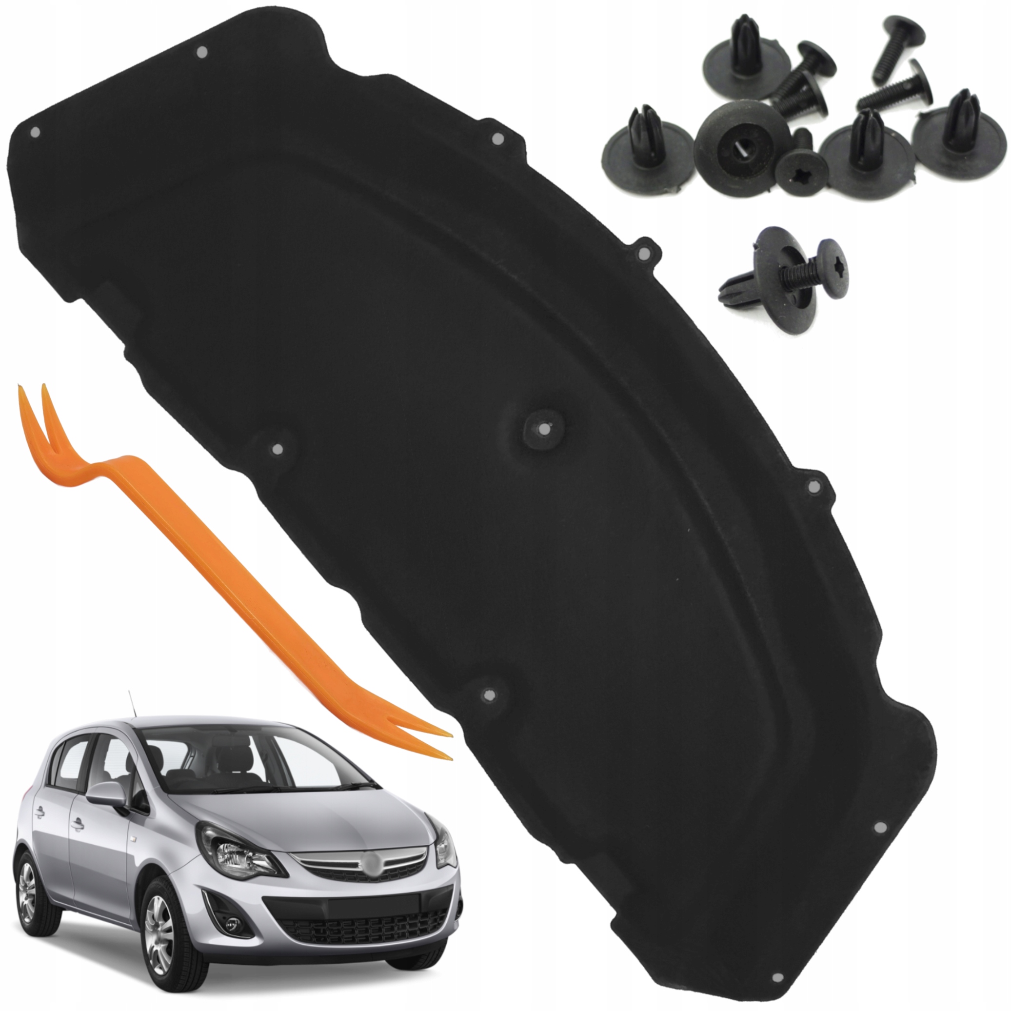 Odhlučnění masky Tepelná Izolace Podložka Opel Corsa D+ Stahovač Sponky