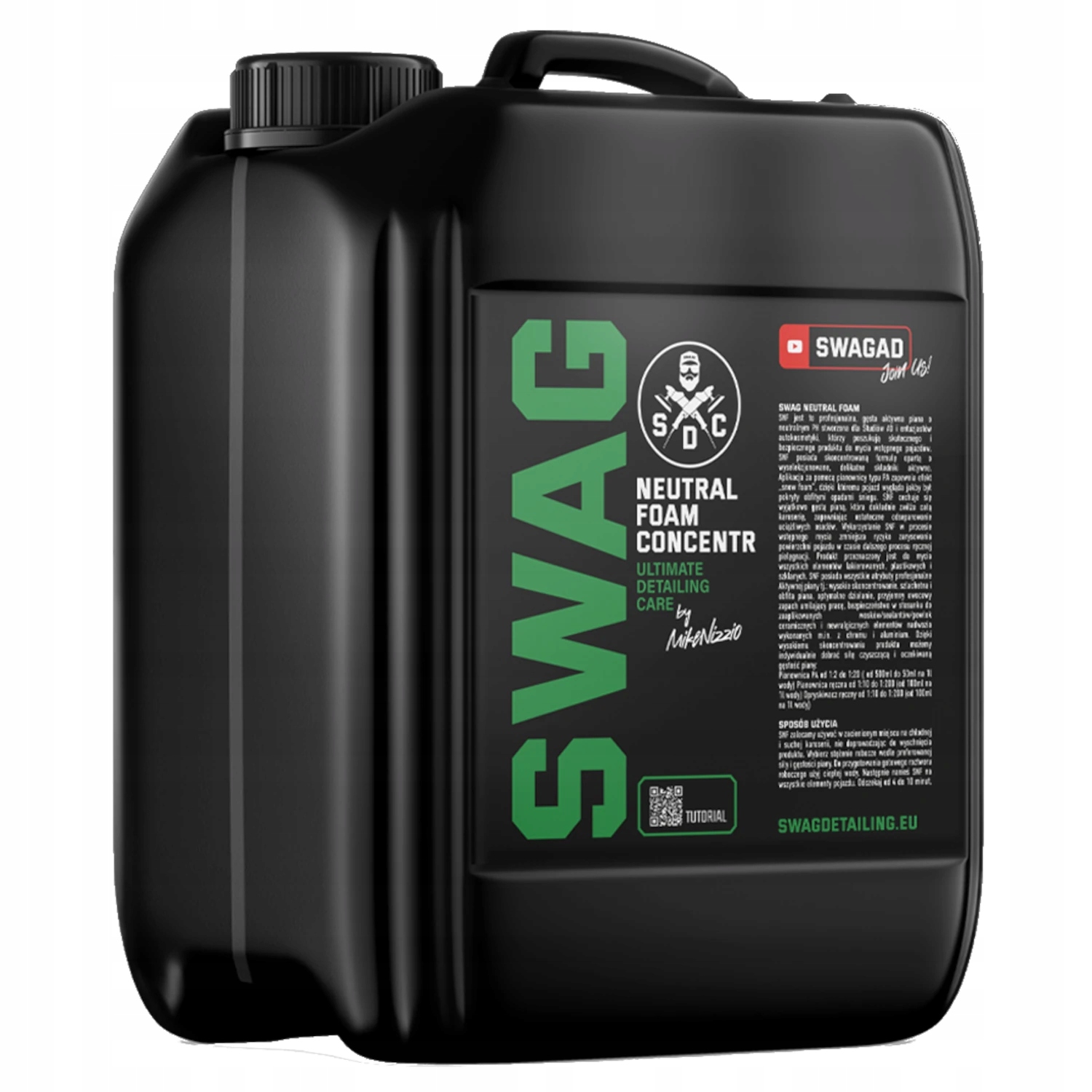 SWAG _ NEUTRAL FOAM 5L _ AKTYWNA PIANA BEZPIECZNA DLA WOSKÓW I POWŁOK