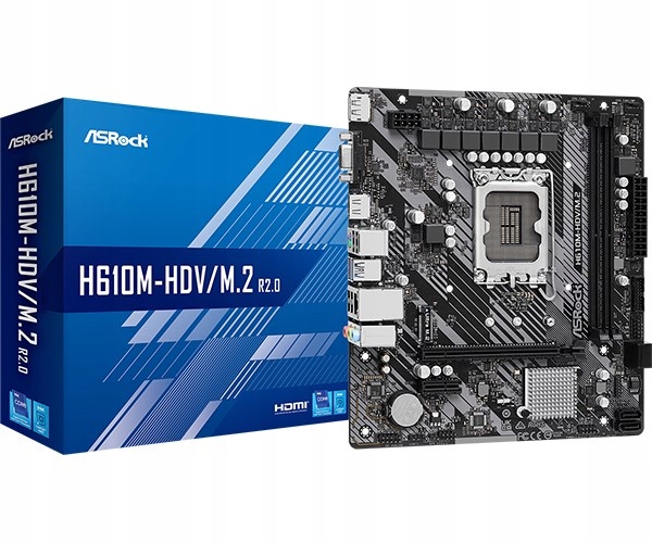 ASRock Mb Sc LGA1700 H610M-HDV/ M.2 R2.0, Intel H610, 2xDDR4, 1xDP, …