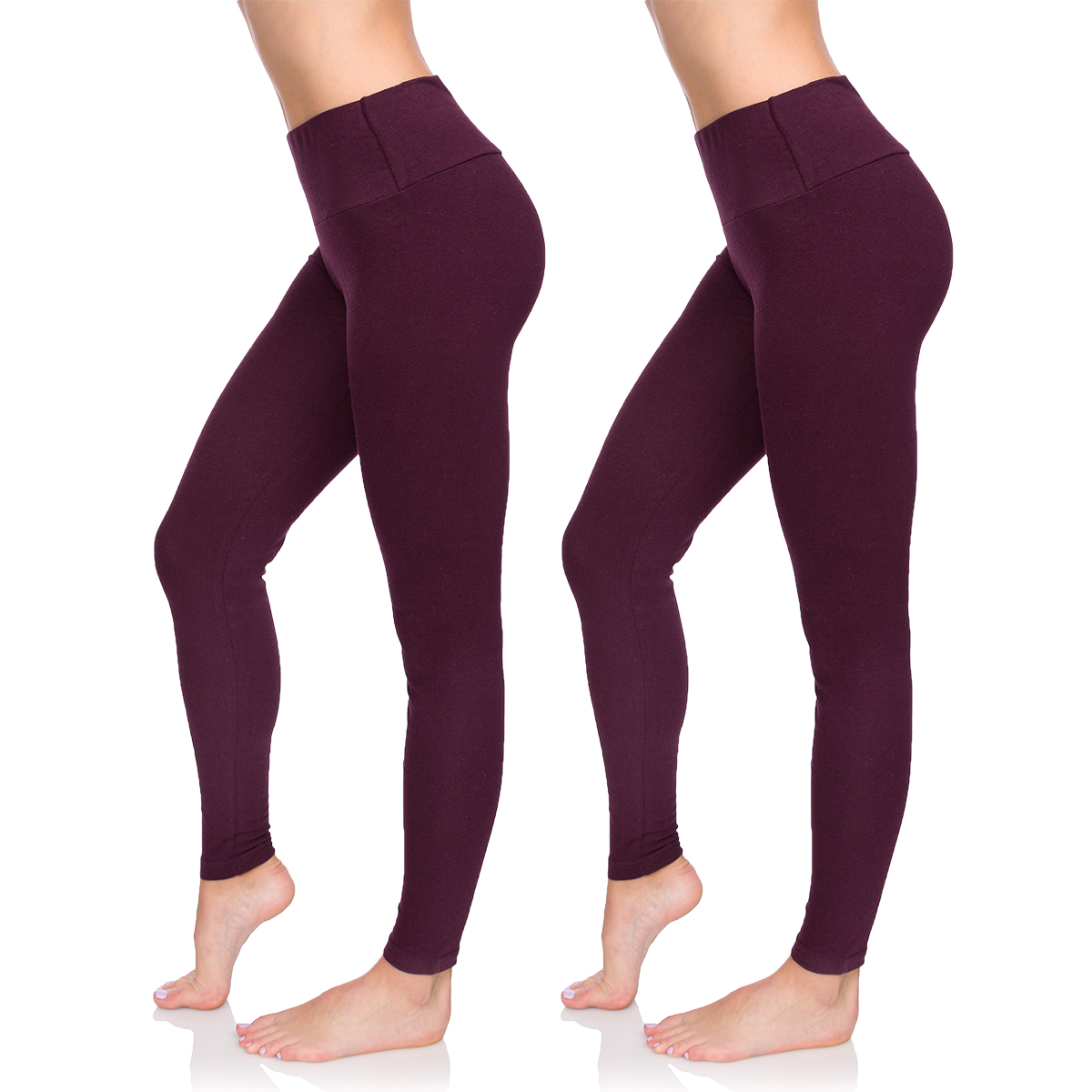 

2X Getry Wysoki Stan Bawełniane Legginsy Panel Lwp