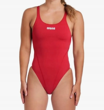 Plavky Arena Solid Team Swim Tech, červené, Int 36/D 34