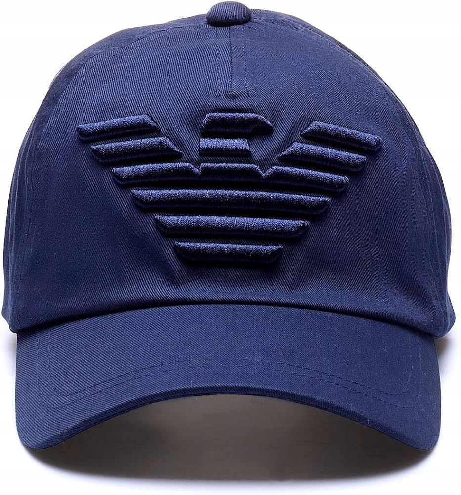 Emporio Armani efektní kšiltovka baseballová čepice Navy Blue