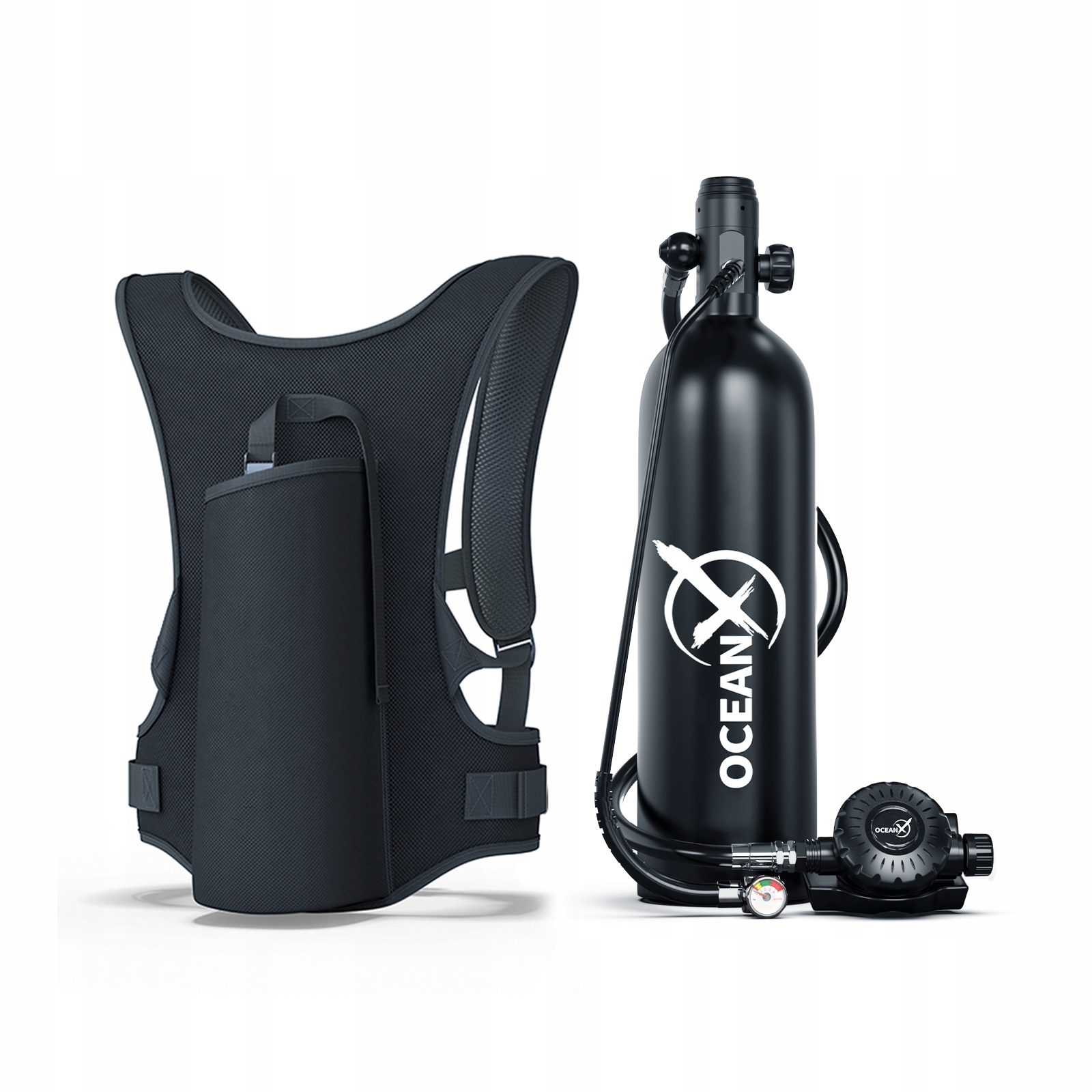 Sada 2L potápěčských lahví s batohem pro dospělé OceanX