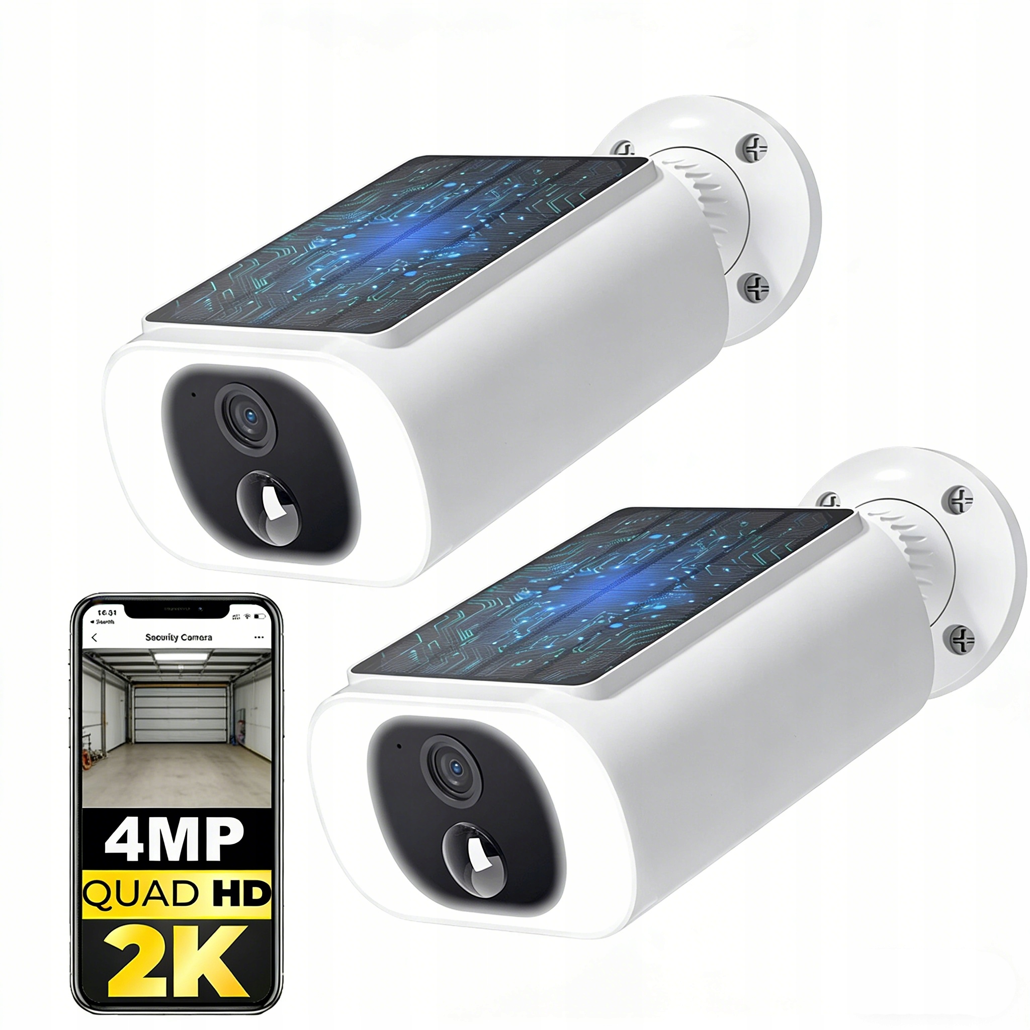 4MPX venkovní solární bezpečnostní kamery Domácí bezpečnostní kamera