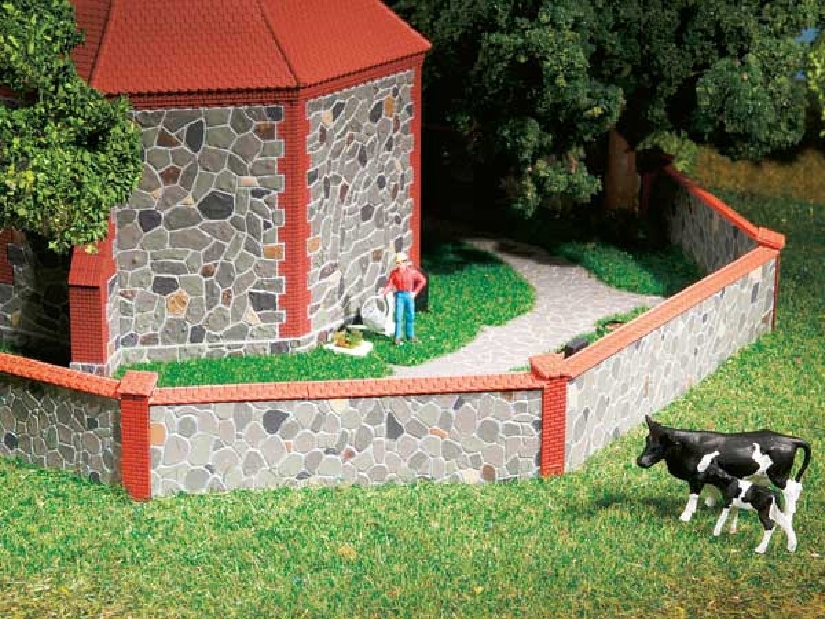 Auhagen 42651 , Zeď z přírodního kamene 10 Ks. stupnice H0 Tt