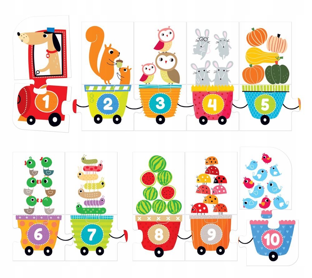 CZUCZU PUZZLE DLA DZIECI CYFERKI NAUKA LICZENIA 3+ Płeć chłopcy dziewczynki