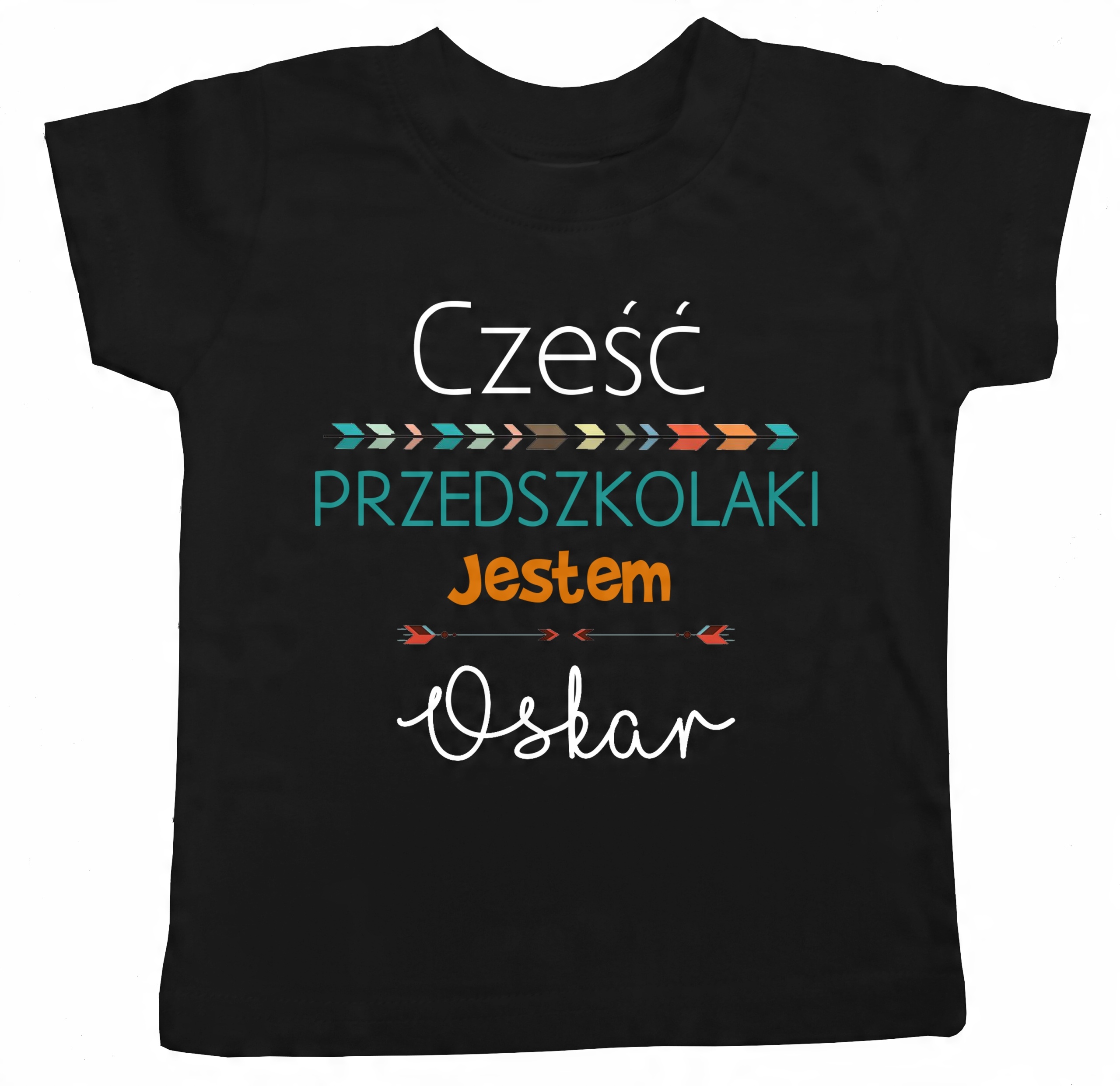 

Koszulka dziecięca Przedszkolak wybrane imię 104