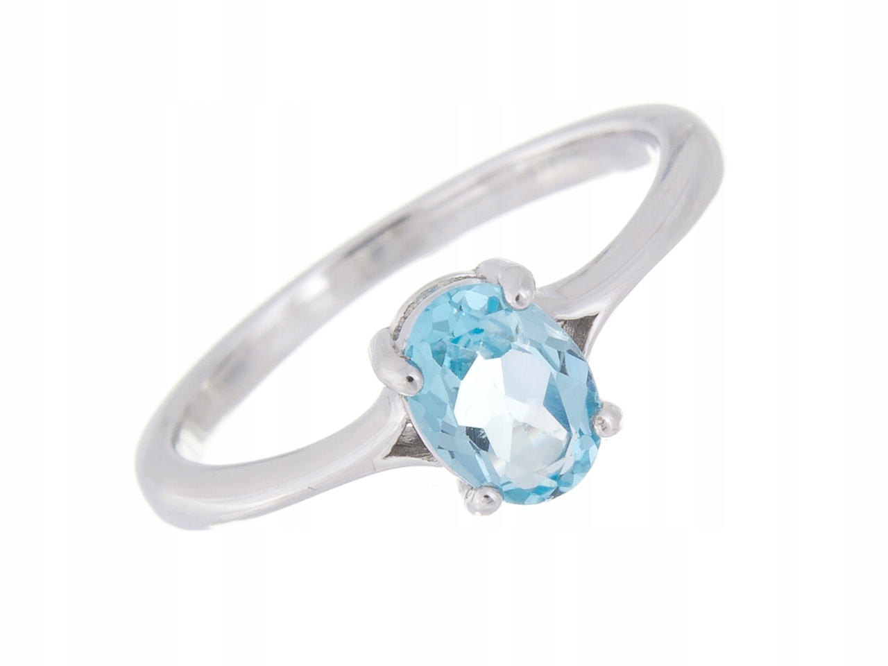 Stříbrný Prstýnek Vel Swiss Topaz Přírodní