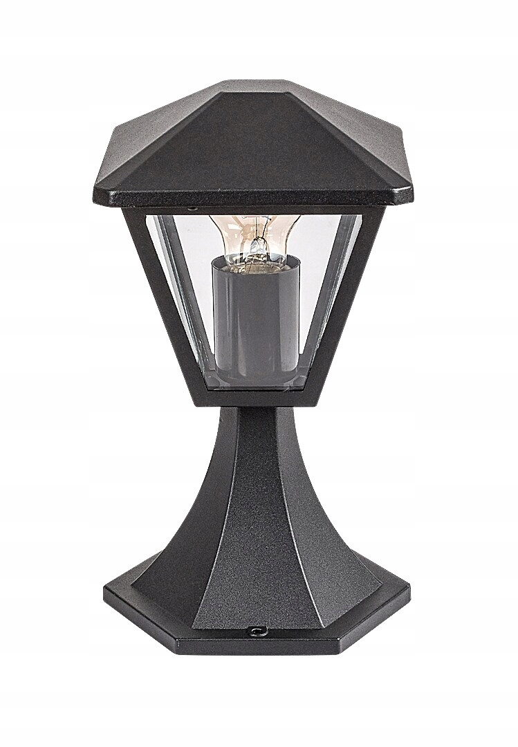 Venkovní stojací zahradní lampa klasická elegantní černá 30 cm Rabalux