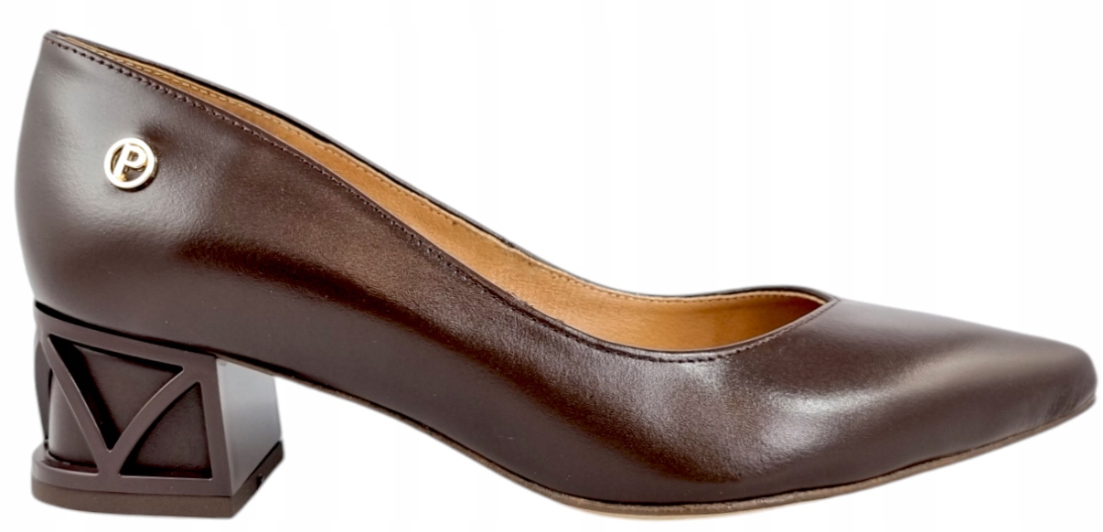 Prestige 2230/OBL hnědé dámské lodičky kostka elegantní módní vel. 39