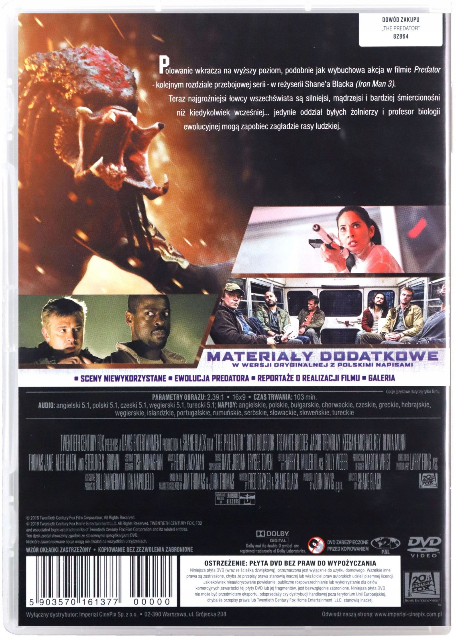 PREDATOR [DVD] Stan opakowania oryginalne